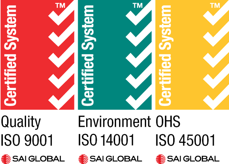 SAI Global certified: ISO 9001 Quality, ISO 14001 Environment and ISO 45001 OHS certification marks held by AIF Electrical